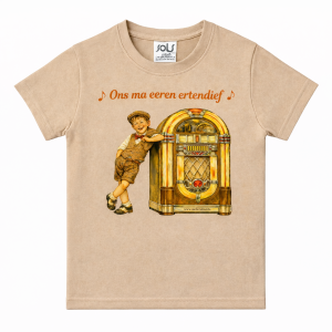 T-shirt kinderen jongen "Ons ma eeren ertendief"