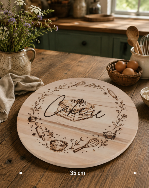 draaiplank voor taarten pyrografie