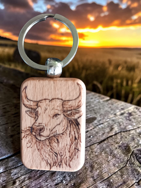 Sleutelhanger horoscoop handgebrand en gepersonaliseerd - Afbeelding 5