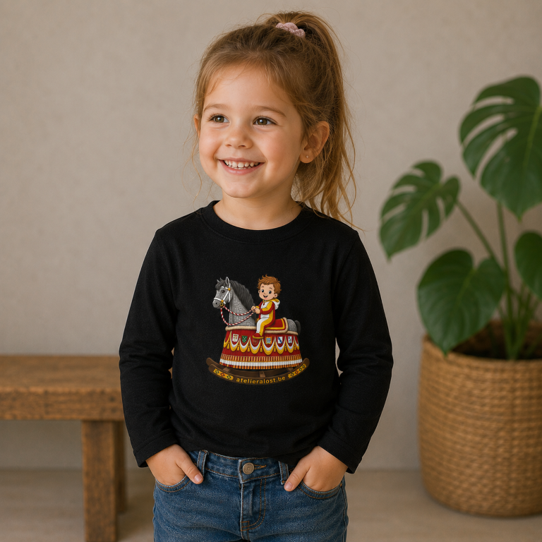 Longsleeve kind Ros Beiaard of Ros Balatum 6md-12jaar - Afbeelding 2