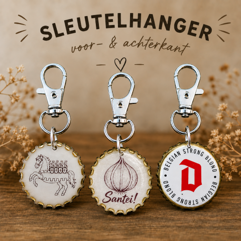 sleutelhanger bierdop Ros Beiaard