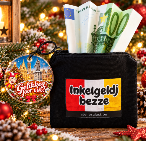 Epoxy Kerstschijf 6cm "Gelikkeg joor ein!" - Afbeelding 2