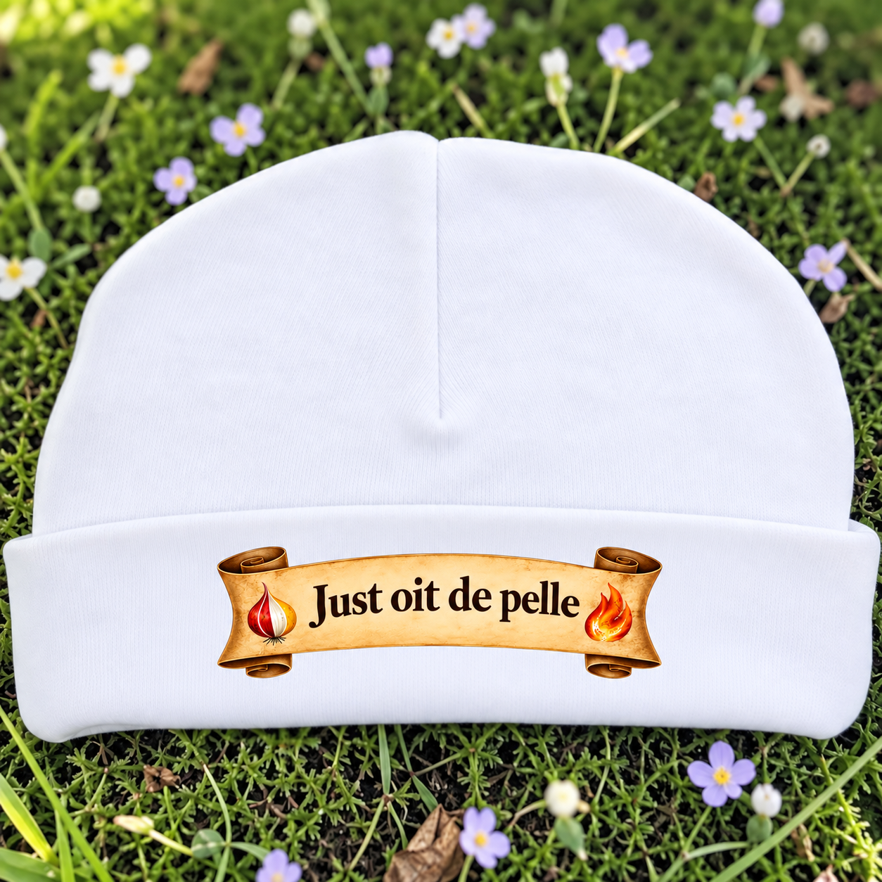 Babymuts "Just oit de pelle"