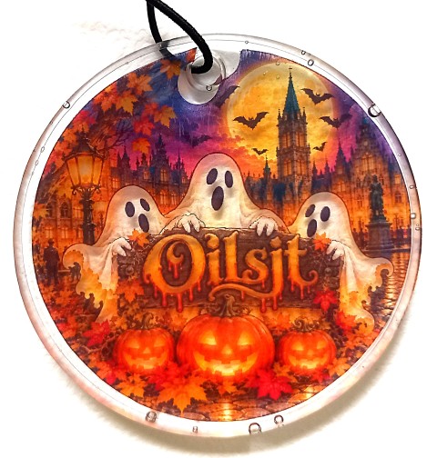 Epoxyschijf Halloween 6cm, doorschijnend PROMO 22/10 tem 1/11 - Afbeelding 2
